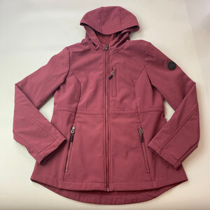 Women's Nautica Maroon Hooded Softshell Jacket Small